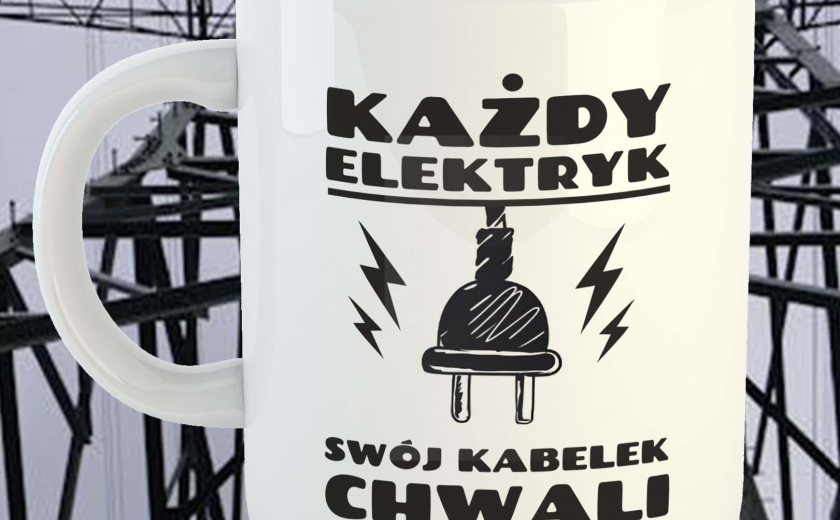Kubek dla elektryka - Każdy Elektryk Swój Kabelek Chwali